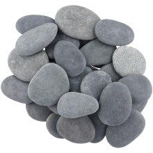 SOUJAP 40 PCS 2-3 Inch Flat River Rocks, 5-8cm Large Painting Pebble Stone for Craft Garden Decorative Aquarium