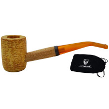 GERMANUS Original Corncob Pipe - Classic, Bent, Sailor incl. Pipebag