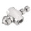 sourcing map Air Atomizing Nozzle, 1/4BSPT Misting Low Pressure Siphon Fan-Shape Spray Tip 1
