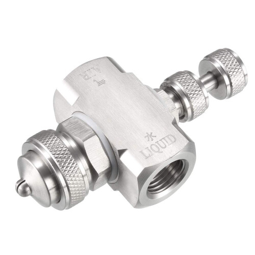 sourcing map Air Atomizing Nozzle, 1/4BSPT Misting Low Pressure Siphon Fan-Shape Spray Tip