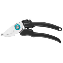 GARDENA EcoLine garden secateurs: Durable secateurs with bypass blade, with sap groove and wire cutter, 18 mm cutting diameter, ergonomic handle