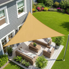 Sunnylaxx 2x2x2m Triangle Shade Sail,Sand Waterproof Sun Shades Outdoor Canopy 95% UV Block Water Resistant Sunshade for Patio,Garden,Backyard