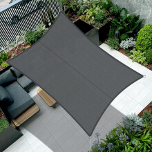 Cool Area Sun Shade Sail 4x6m Rectangle Water Resistant, suitable for gardens, terraces and other outdoor, Charcoal