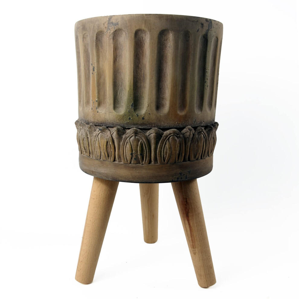 Leaf Large Planters Plant Pots, Fibreglass, 40Cm Zandi Roman