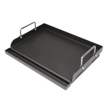 GFTIME GRIDDLE PLATE, 43 x 33 cm, Teflon Coating, Universal BBQ Plancha Flat Top Plate, Large Rectangular Grill Plate, Non-Stick, Easy to Clean