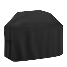 BBQ Cover, Gas Barbecue Cover Waterproof, Barbecue Cover with Adjustable Straps for Weber, Genesis, Charbroil,133L x 67W x 110H cm, Black