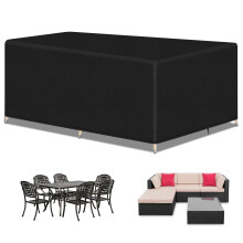 RICHIE Garden Furniture Covers Waterproof Garden Outdoor Table Cover 170x94x71cm, Heavy Duty 600D Oxford PU Coating for Furniture Sets Patio Table