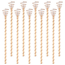 10pcs Electroculture Plant Stakes, 11.5 Inch Long Copper Garden Stakes Copper Coil Antennas High Yield Electro Culture Antenna for Growing Indoor
