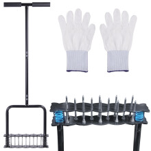 Deecam Lawn Aerator Spikes Aerating Tool, Lawn Aerator for Soil Loosening and Patio Aeration, Pre-assembled Grass Aerating Tools for Yard, Lawn