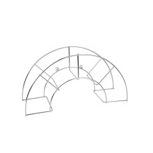 SAUVIC 03304 18/8 Super Large Stainless Steel Wall Hose Stand - Silver