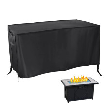 Rilime Fire Pit Cover Rectangular, 44 x 32 x 22 Inch Outdoor Waterproof Heavy Duty Gas Firepit Cover for Rectangle Propane Fire Pit Table