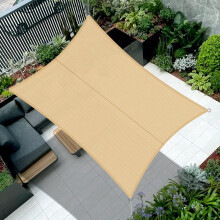 Cool Area Sun Shade Sail 2.5x3.5m Rectangle Water Resistant, suitable for gardens, terraces and other outdoor, Sand