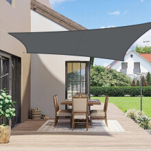 LOVE STORY Sun Shade Sail Waterproof Rectangle 2.5x3m Canopy Outdoor UV Block Sunshade Sail for Patio Garden Backyard?Anthracite