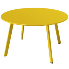 Grand patio Coffee Table Side Table Round End Table for Outdoor 70CM X 70 CM Lightweight Beside Table for Garden Terrace Living Room Office Outdoor