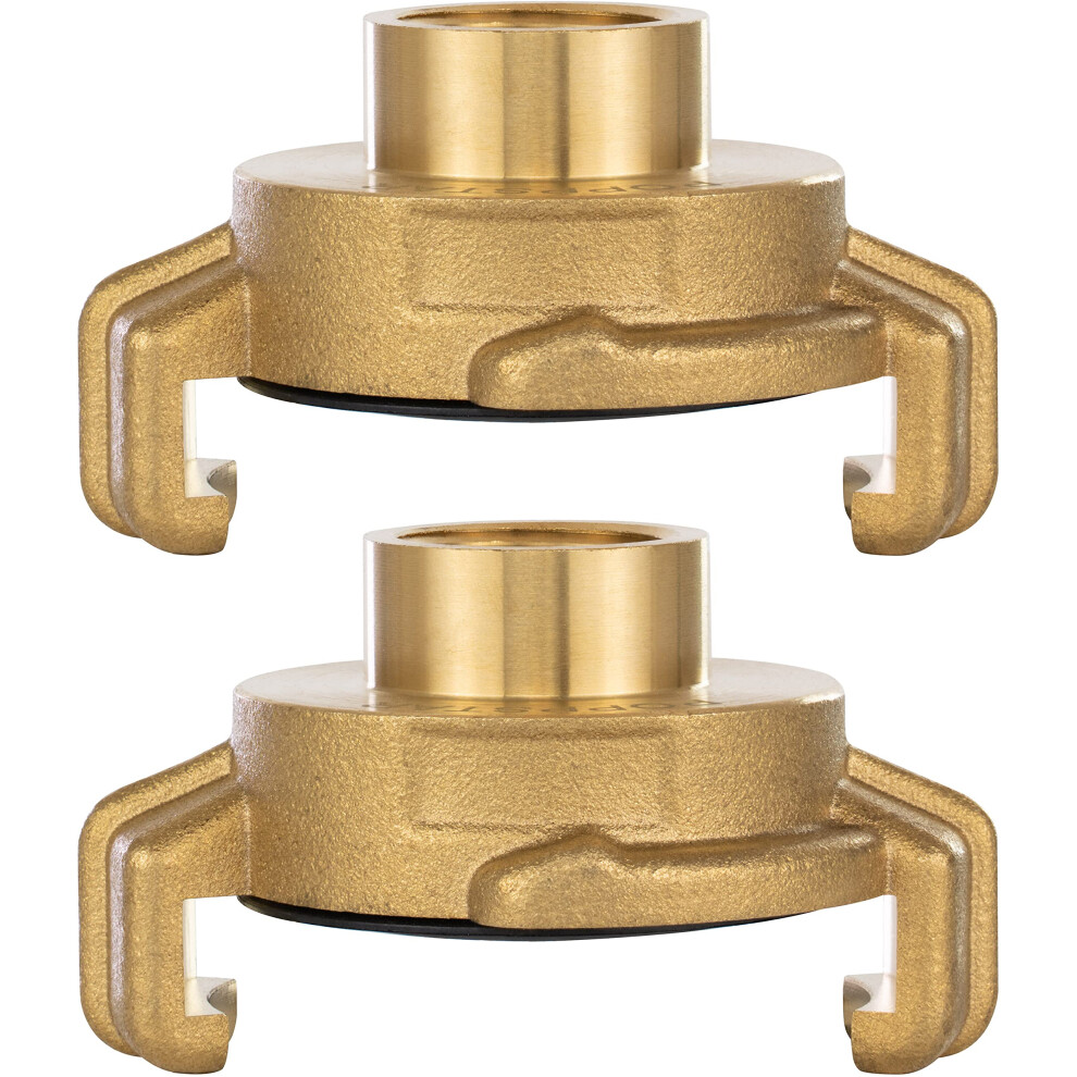 Poppstar 2X Brass Quick Coupling 3/8 Inch Internal Thread (Connector 3/8 Inch Thread) 5051224428366