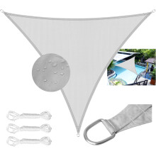 LEcylankEr Sun Shade Sail 3x3x3m Triangular PES Polyester Waterproof Sail Shade with Accessories 95% UV Block Shade Sails Sun Shades for Garden