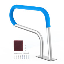 VEVOR Pool Handrail, 32 x 23 inch Pool Railing, Stainless Steel with Base Plate for Indoor/Outdoor Pools,Swimming Pool Safety Railing for