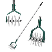 Rotary Cultivator Tool?Garden Hand Tillers with Adjustable Handles?Durable and lightweight Suitable for repair the lawn, grass seedsowing, soil