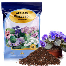 GOTVUGE African Violet Potting Soil Mix 4L, Pre-mixed Acid Soil Peat-Free, Ideal for African Violets to Ensure Optimal Nutrient Uptake and Vibrant
