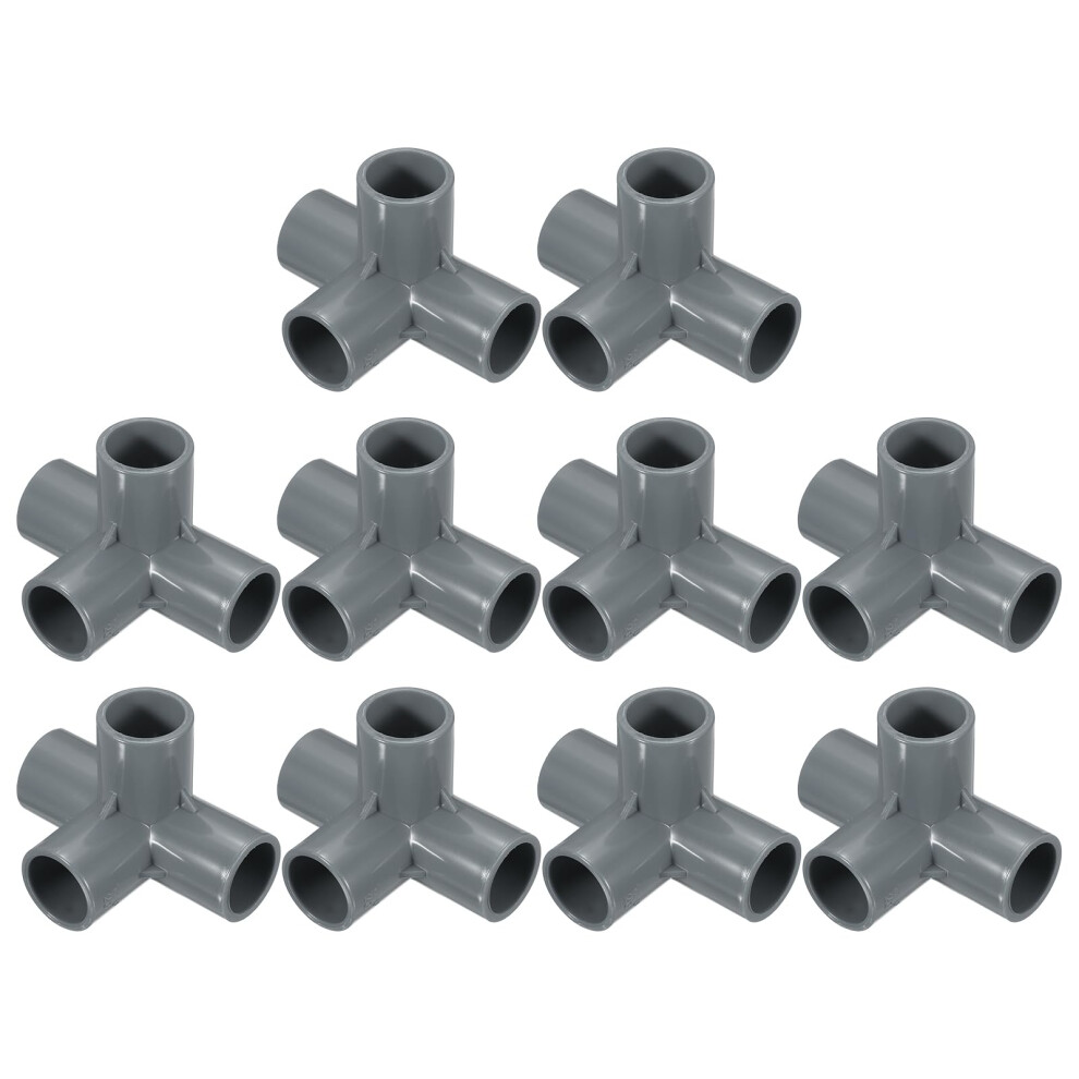 Sourcing Map 10 Pcs Pvc Fitting, 4 Way Pvc Fitting 1" 0.8" Pvc Connectors Pvc Elbow Pvc Pipe Fittings Pvc Coupling Pvc Furniture Corner Connector For 5051224430109