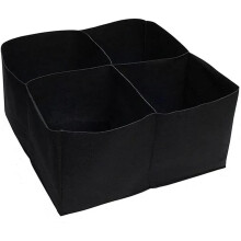 JIUJ 2 Pack Rectangular Raised Beds for Garden Grow Bed Large Planting Bag Raised Planter Container Square Divided 4 Grids Fabric Grow Bags for Multi