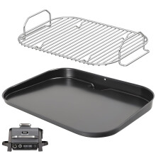 WELL GRILL Non-Stick Flat Plate and Grill Rack for Ninja Woodfire OG700 Series Grills, Griddle Plate Stainless Steel Roasting Rack Accessories for