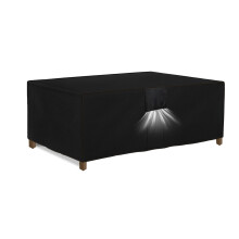 Garden Furniture Cover Waterproof outdoors Rattan Sofa Table Chair Set Cover - 420D Oxford Fabric, Windproof (black, 200x200x90cm)