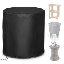 Hohong Outdoor Round Table Cover 63?76cm, 420D Heavy Duty Oxford Fabric Small Garden Table Cover for Circular Patio Furniture with PU Coating