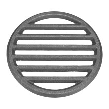 PATIKIL Cast Iron Fire Grate, 7" Round BBQ Grill Grate Replacement High Heat Charcoal Plate Fire Bottom Grate Grilling Accessories 6 Slots for