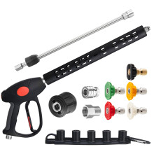 M MINGLE Pressure Washer Gun with Extension Wand, Jet Wash Gun Replacement for Karcher K Series, K2, K3, K4, K5, K6, K7, M22 15mm or M22 14mm Fitting,