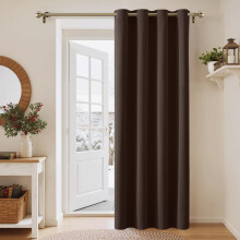 PONY DANCE Thermal Blackout Curtain - 52 x 84 inch Eyelet Blackout Curtain for Patio Room Darkening & Energy Saving Window Drape for Living Room, 1