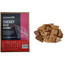 Exstream BBQ Barbecue Smoking Wood Chunks Food Smoke Apple, Hickory, Oak, Cherry, Mesquite 100% Natural No Chemicals (Cherry 3 Litre)