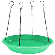 Multi-Purpose Bird Seed Catcher & Platform Feeder - Hanging Tray Bird Feeder for Birds - Green