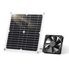 SUNYIMA Solar Panel Fan Kit, 12W Weatherproof with DC Fan for Small Chicken Coops, Greenhouses, Sheds,Pet Houses, Window Exhaust