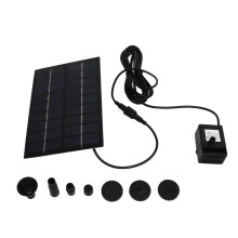 Atyhao 9v 1.8w Solar 4 Nozzles Solar Anti Clogging Filter Mesh, High Stability Solar Power for Bird Baths, Fish Tanks, Small Ponds