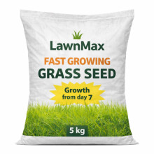 Lawnmax ? Grass Seeds Fast Growing, Rapid Growth Economy Mix for Hard Wearing, Shady Grass, New Lawns and Patch Repair (5KG)