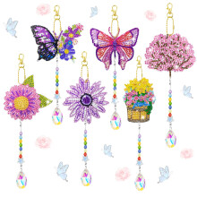 5D Diamond Painting Wind Chimes Kit Crystal Wind Chime Diamond Painting Kits Double Sided DIY Art Hanging Ornament Crafts for Home Window Decor
