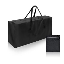 Garden Cushion Storage Bag - Large Waterproof Outdoor Cushion Organiser with Zipper and Handle (130 x 32 x 55 cm) for Patio Seat Furniture