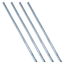15 Inch Rebar Stakes 4 Pack Ground Rebar Stake Heavy Duty Ground Anchor Long Straight Steel Stakes Plant Support Stake for Concrete Timber Garden