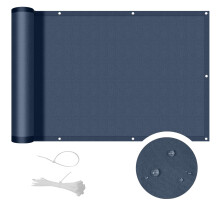 Cool Area balcony privacy screen,PES balcony cover anti-peeping,anti-rain, anti-ultraviolet,90x300 cm,Dark Blue
