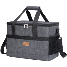 Lifewit Cooler Bag 30 Cans Collapsible and Insulated Large Lunch Bag Leakproof Soft Cooler Portable for Camping/BBQ/Family Outdoor Activities, Dark