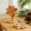 4-teiliges Untersetzer-Set aus Holz in Baumform 5