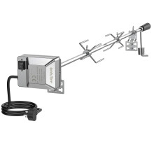 onlyfire BRK-6012 Universal Gas Grill Rotisserie Kit, 12x12 mm heavy duty Hexagon Spit Rod, 114cm long, Electric Motor for UK