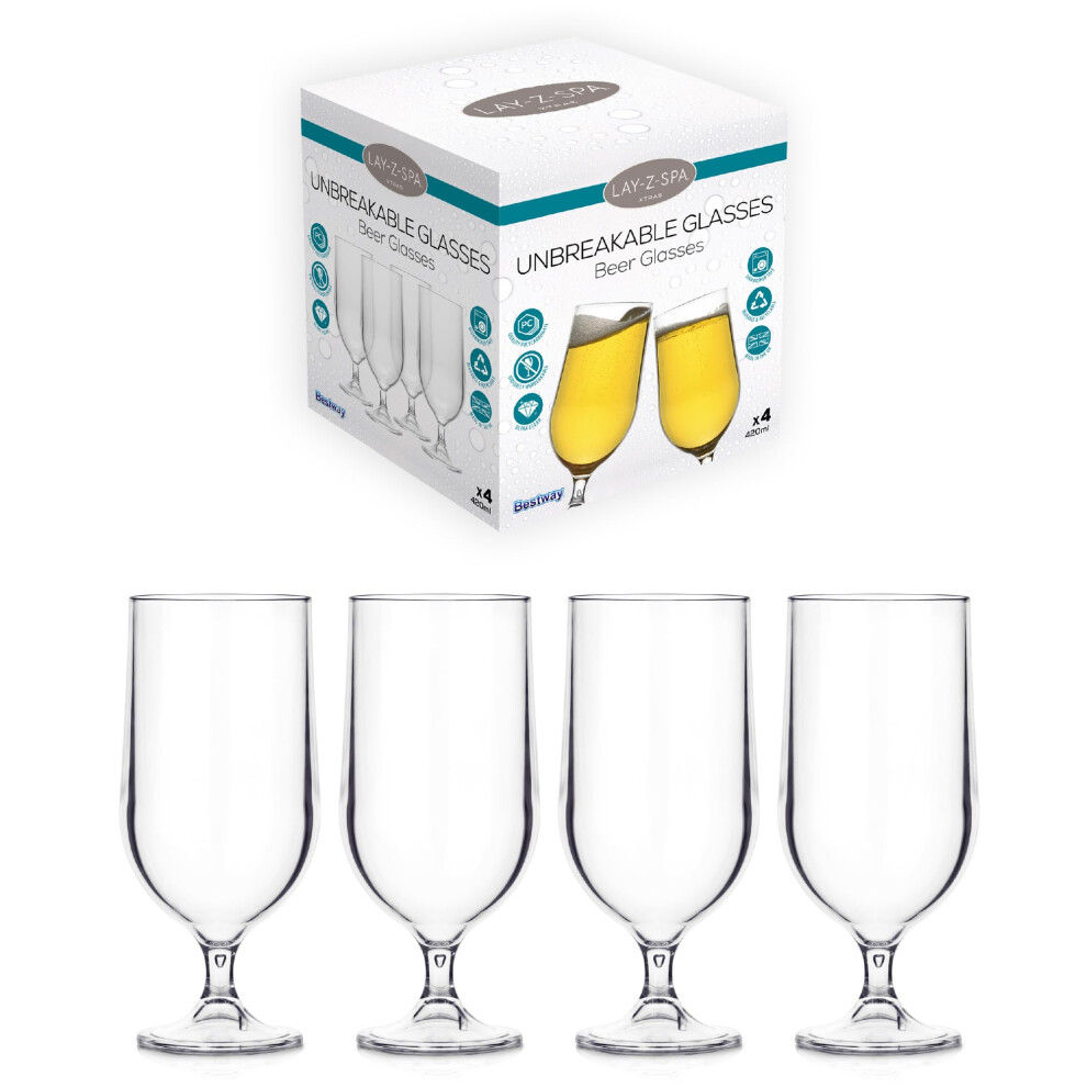 Reusable Plastic Poly Carbonate Beer Glasses For Hot Tub Lay-Z-Spa