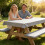 Picnic Table Cover Set Waterproof Windproof 3pcs 4