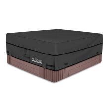 ULTCOVER Waterproof 600D Polyester Square Hot Tub Cover Outdoor SPA Covers 85 x 85 inch, Black