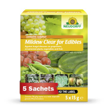 Neudorff Mildew Clear for Edibles ? Fungicide for Plants, Effective Powdery Mildew Treatment for Roses, Vegetables & Fruit, 75g