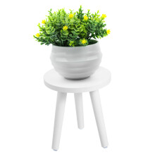 VINTORKY Solid Wood Flower Pot Stand 8.7 Inch Round Indoor Plant Holder Wooden Flowerpot Display for Home Balcony Garden Decoration