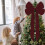 Grote rode satijnen kerststrik 40x80 inch 4
