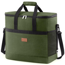 Lifewit Cooler Bag 60 Cans Collapsible and Insulated Large Lunch Bag Leakproof Soft Cooler Portable for Camping/BBQ/Family Outdoor Activities, Green